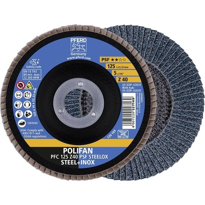 Pferd Vějířovitý brusný kotouč 125 mm 69398192 5 ks