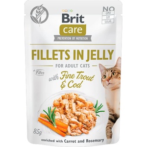 Brit Care Adult Fillets in jelly trout & cod 85 g