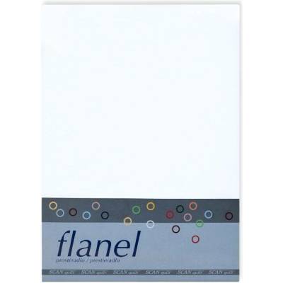SCANquilt prostěradlo FLANEL bílé 170x270