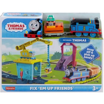 Mattel Игрален комплект Карго с кранът Карли Thomas & Friends Fix' Em Up Friends от серията TrackMaster Motorized, HDY58