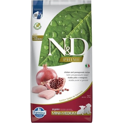 N&D Prime Puppy Mini & Medium chicken & pomegranate 7 kg