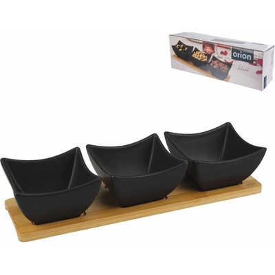 ORION Black Servírovací set misky s táckom 129202