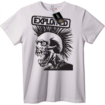NOONEBRAND Тениска Череп с Мохок - 3XL, White
