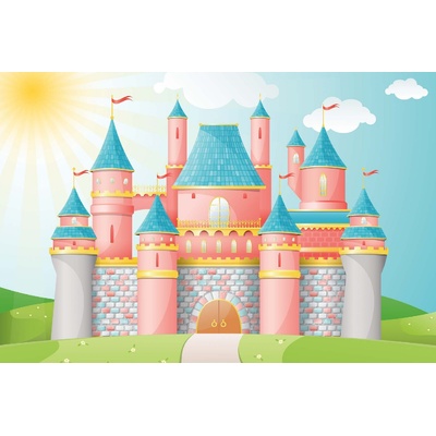 DIMEX ART Флизелинов фототапет розов замък 375 x 250 см