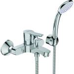 Ideal Standard Alpha - Стенна смесителна батерия за вана с аксесоари, хром BC676AA (BC676AA)