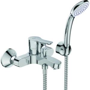 Ideal Standard Alpha - Стенна смесителна батерия за вана с аксесоари, хром BC676AA (BC676AA)