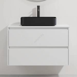 Bath Deluxe Шкаф за баня с умивалник TRONDHEIM/LJORDAL 90x57x46 см бял/черен (SETBT0150E)