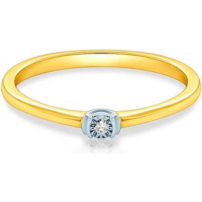 Savicki Zásnubný prsteň dvojfarebné zlato diamant SAVPI KU 40547 Z