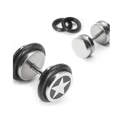 Šperky4U falešný piercing s motivem hvězdy FP01108