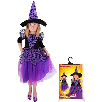 Čarodějnice fialová/Halloween s rukávy