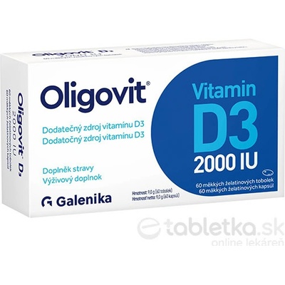 Curtis Health kapsúl Oligovit Vitamín D3 2000 IU 60 ks