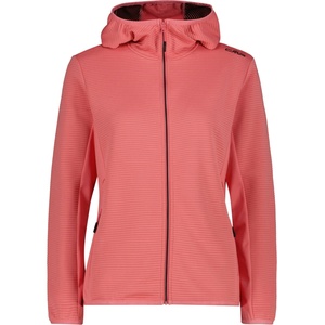 CMP Дамско поларено яке CMP Women's Striped Jacquard Jacket Fix Hood Fleece jacket - Coral - размер 38 (EU) (105-7198-0213)