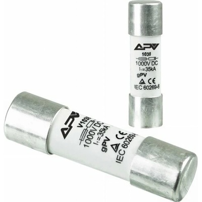 FVE DC pojistka Adelid APV 1000V, 10A 10x38 mm pro solární systémy