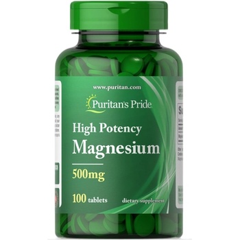 Image 1 of Puritan's Pride High Potency Magnesium 500 mg [100 Таблетки]
