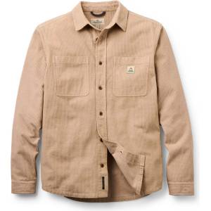 Passenger Мъжка риза с копчета Passenger Backcountry Grid Cord Shirt - Simply Taupe (033-3111-0113)