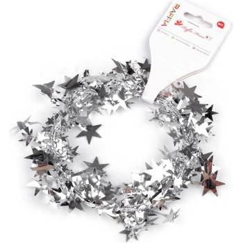 Prima-obchod Vánoční drátek hvězdy 2,5 m barva 1 stříbrná