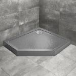 Radaway Петоъгълно душ корито Radaway Doros PT E Compact Stone 100x80 см антрацит акрил дясно (SDRPTP1080-05-64SR)