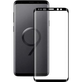 Image 1 of Eiger 3D Glass Edge to Edge Curved Tempered Glass - калено стъклено защитно покритие с извити ръбове за целия дисплея на Samsung Galaxy S9 (черен-прозрачен)