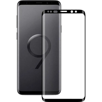 Eiger 3D Glass Edge to Edge Curved Tempered Glass - калено стъклено защитно покритие с извити ръбове за целия дисплея на Samsung Galaxy S9 (черен-прозрачен)