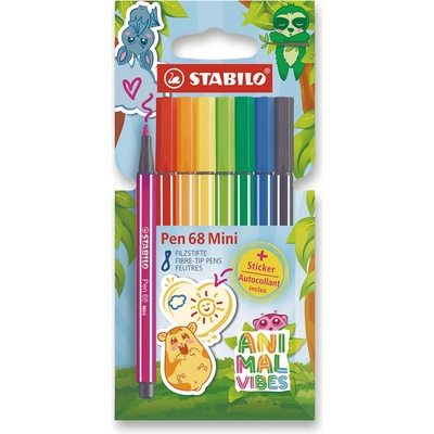 Stabilo Pen 68 Mini Animal Vibes 8 ks