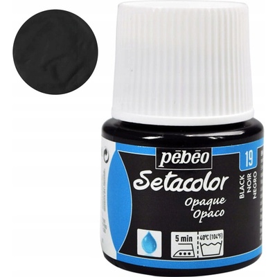 Farby na textil Pebeo Setacolor Opaque 45 ml Black