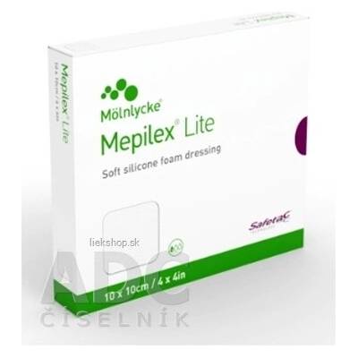 Mepilex Lite Obväz silikónový 10 x 10 cm 1 Ks