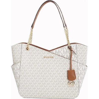 Michael Kors jet set large chain shoulder bag logo vanilla