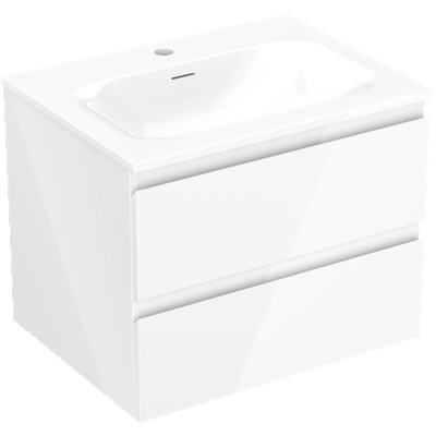 Orio шкаф за баня 60 см с умивалник Vela, 2 чекмеджета, бял гланц - 91A10-06047-2-BFF00-W23M00 (91A10-06047-2-BFF00-W23M00)