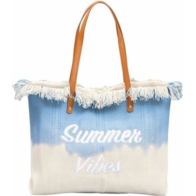 Plážová taška SUMMER VIBES světle modrá