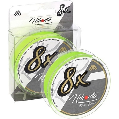 Mikado šnúra Nihonto Octa Braid Fluo Yellow 300m 0,08mm 5,15kg