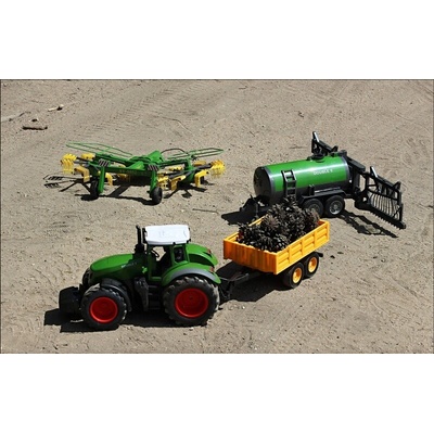 Double Eagle Výhodný XXL set traktoru na dálkové ovládání, valníku za traktor, obracečky sena a kropicího postřikovačeRC_326699 RTR 1:16