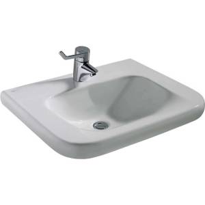 Ideal Standard Contour 21 - Умивалник без бариери 65x56 см, с 1 отвор за смесител, без преливник, бял S253301 (S253301)