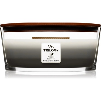Image 1 of WoodWick Trilogy Warm Woods ароматна свещ с дървен фитил (hearthwick) 453.6 гр