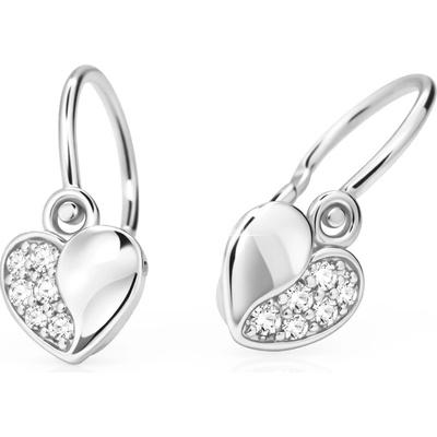 Cutie Jewellery detské náušnice z bieleho zlata C2160-10-X-2 biela