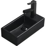 Mexen Inez лява плот поставяща се мивка 40 x 20 см, черен мат - 21484085L (21484085L)