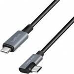 LogiLink CU0183 USB 2.0 Type-C to Type-C Cable Angled to USB-C E-mark PD Black 2m