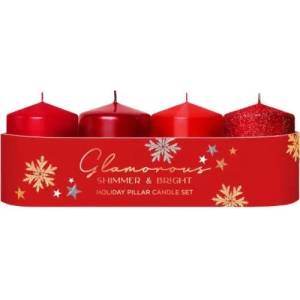 Bartek Candles Свещи Bartek бляскави 50x70 червен микс 420 г