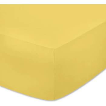 Image 1 of Жълт чаршаф с ластик - здраво трико