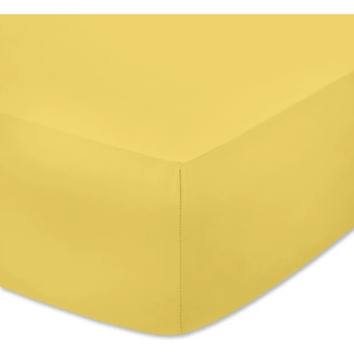 Жълт чаршаф с ластик - здраво трико