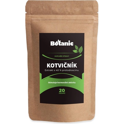 Botanic Kotvičník Tribulus Extrakt 40 % protodioscínov v prášku 20 g