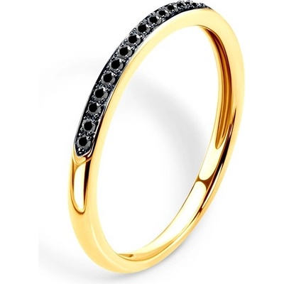 Savicki Prsten žluté zlato černé diamanty SAVR71735 YCD