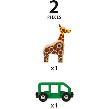 BRIO Товарно вагонче с жираф (33724)