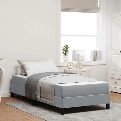 zahrada-XL 3398451 Postel s boxspringem s matrací Světle šedá textil