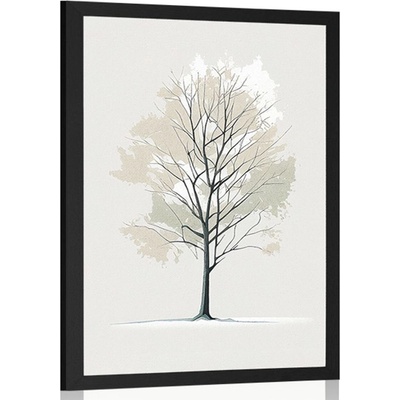 Plakát minimalistický strom - 20x30 black