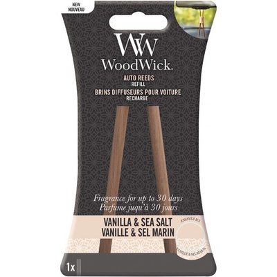 Woodwick náhradné vonné tyčinky do auta Vanilla & Sea Salt