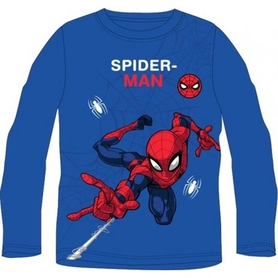 E plus M tričko s dlhým rukávom Spiderman Marvel modré