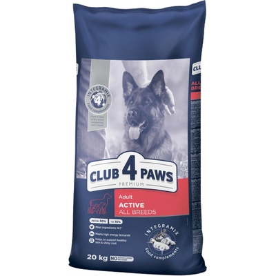 Club4Paws Premium pre dospelých psov s vysokou aktivitou 20 kg