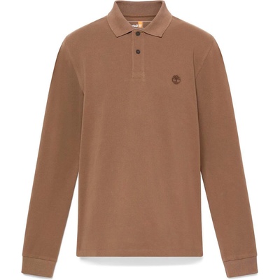 Timberland Мъжка поло тениска Timberland Millers River L/S Millers River Pique Polo shirt - Chocolate Chip - размер XXL (216-6947-0314)