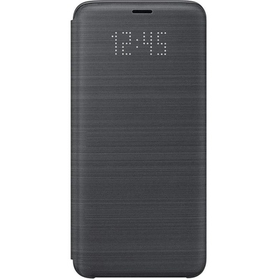 Samsung LED View Cover EF-NG960PBEGWW - оригинален кожен калъф през който виждате информация от дисплея за Samsung Galaxy S9 (черен)