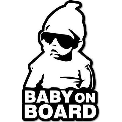 No name Samolepka dítě v autě BABY ON BOARD, bílá – Hledejceny.cz